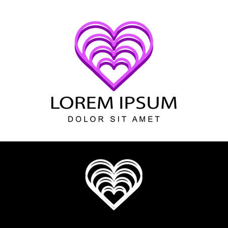 heart logo template design vectorのイラスト素材