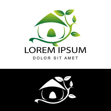 green house logo template design vectorのイラスト素材