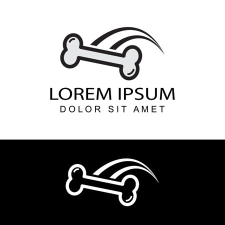 jump bone logo template design vector for pets shopのイラスト素材