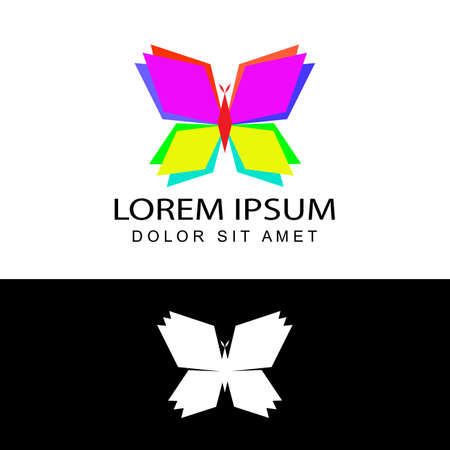 diamond butterfly logo template design vectorのイラスト素材