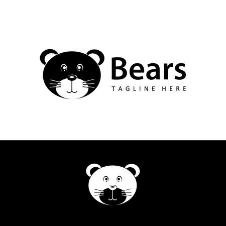 bear logo template design vector for pets shopのイラスト素材