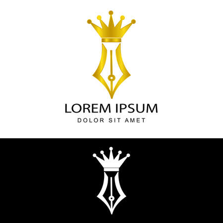 royal signature logo template design vector isolated backgroundのイラスト素材