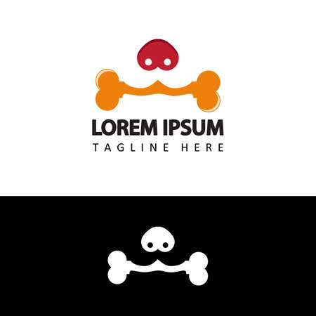 dog logo template design vectorのイラスト素材