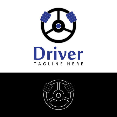 automotive driver steering logo template design vectorのイラスト素材