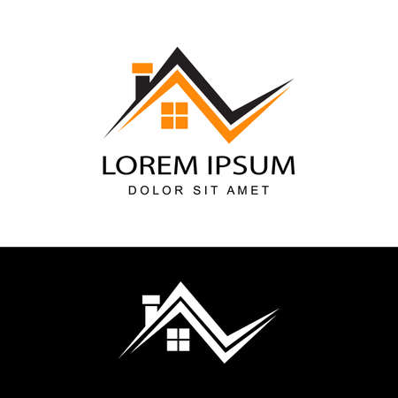 realty estate, apartment, residential property, hotel, real estate, roof logo template design vectorのイラスト素材
