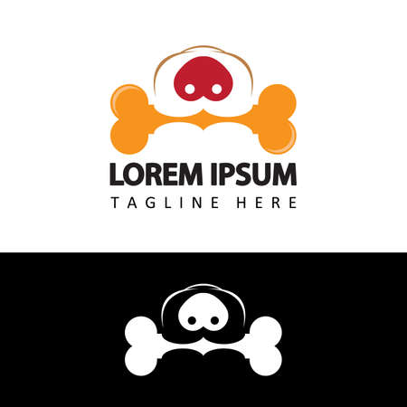dog logo template design vectorのイラスト素材