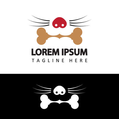 dog logo template design vectorのイラスト素材