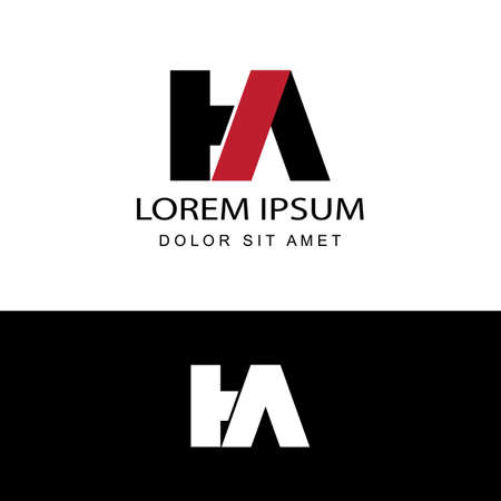 HA initial letter linked logo template design vectorのイラスト素材