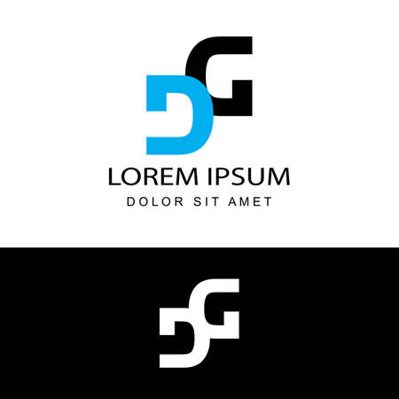 DG GG initial letter linked logo template design vectorのイラスト素材