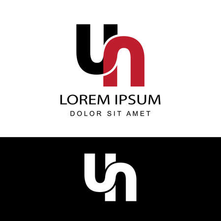 UN NN UU initial letter linked design logo vectorのイラスト素材