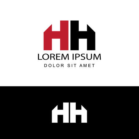 HH initial letter linked logo template design vectorのイラスト素材
