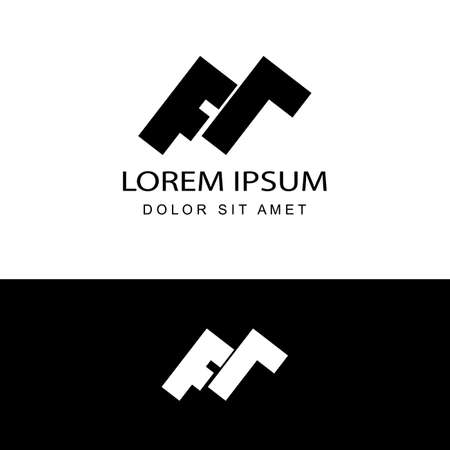 FL M initial letter linked logo, mountain logo template design vectorのイラスト素材