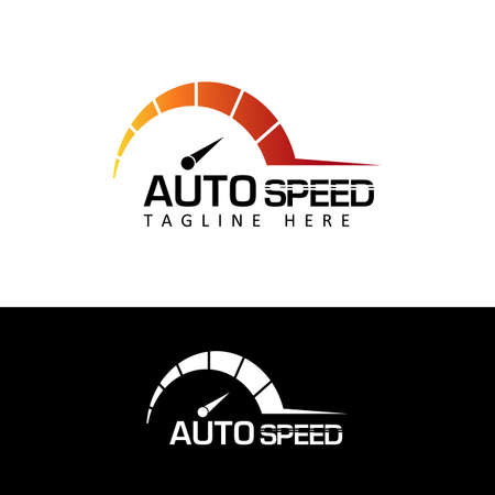 speedometer logo template design vectorのイラスト素材