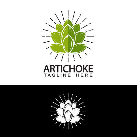 artichoke logo template design vectorのイラスト素材