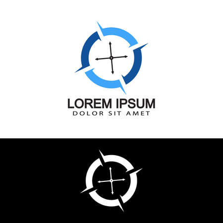 compass logo template design vectorのイラスト素材