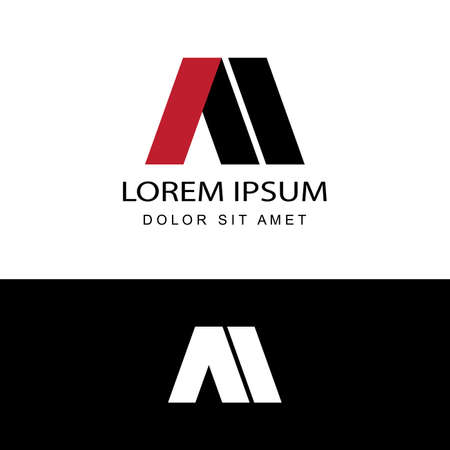 M AM initial letter linked logo template design vectorのイラスト素材