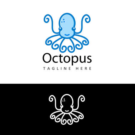 octopus logo template design vectorのイラスト素材
