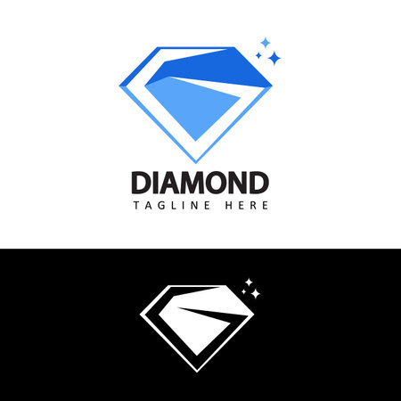 diamond, jewelry logo template design vectorのイラスト素材