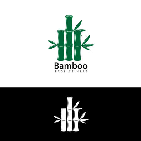 bamboo logo template design vectorのイラスト素材