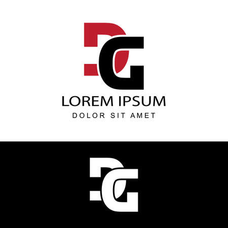 DG GG initial letter linked logo template design vectorのイラスト素材