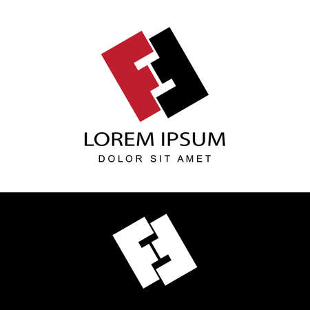 FF FT TT initial letter linked logo template design vectorのイラスト素材
