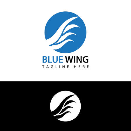 wing travel logo template design vectorのイラスト素材