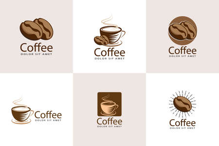 coffee logo bundle template design vectorのイラスト素材
