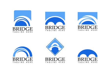 bridge logo set template design vectorのイラスト素材