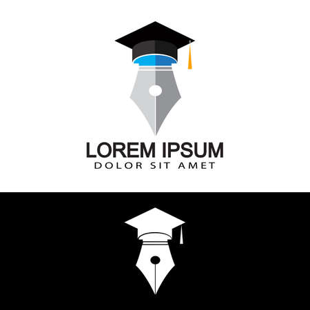 graduation,education logo template design vectorのイラスト素材