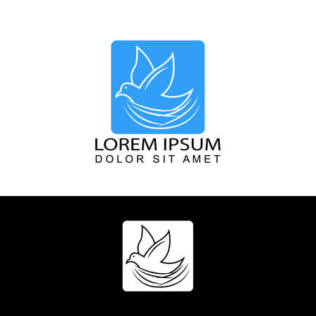 bird nest logo template design vectorのイラスト素材