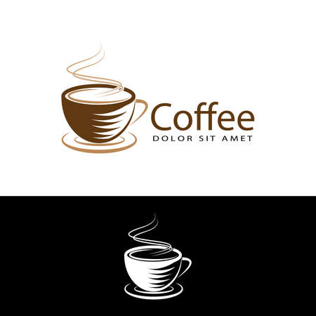 coffee logo template design vectorのイラスト素材