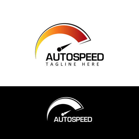 speedometer logo template design vectorのイラスト素材