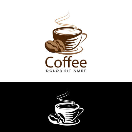 coffee logo template design vectorのイラスト素材