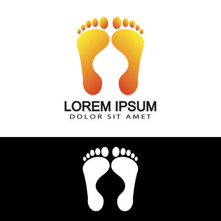 foot logo template design vector with isolated white backgroundのイラスト素材