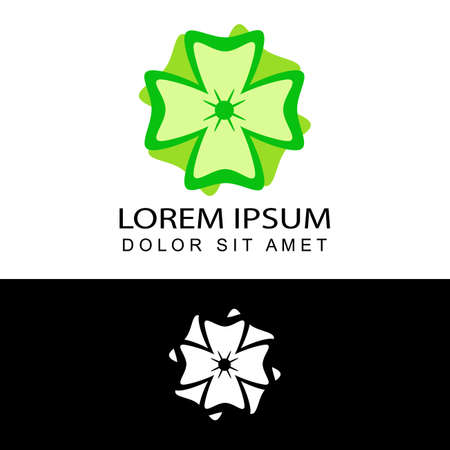 clover leaf logo template design vectorのイラスト素材