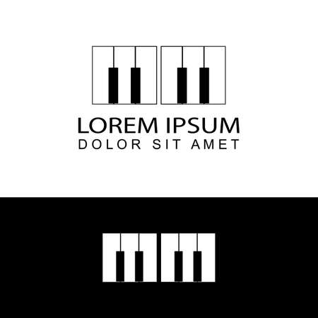 initial letter MM music piano logo template designのイラスト素材