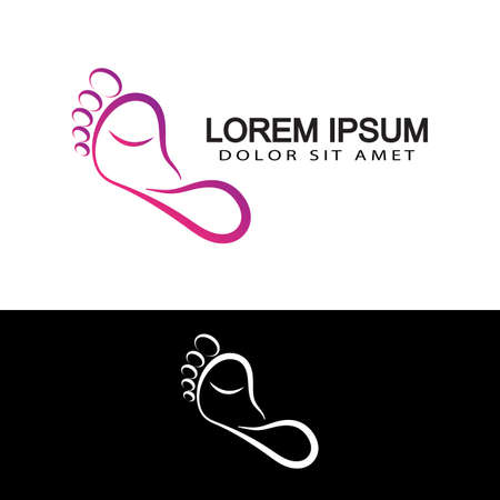 foot logo template design vector with isolated white backgroundのイラスト素材