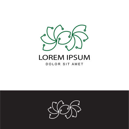 green technology logo template design vectorのイラスト素材