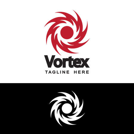 hurricane, vortex logo template design vectorのイラスト素材
