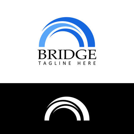 bridge logo template design vectorのイラスト素材