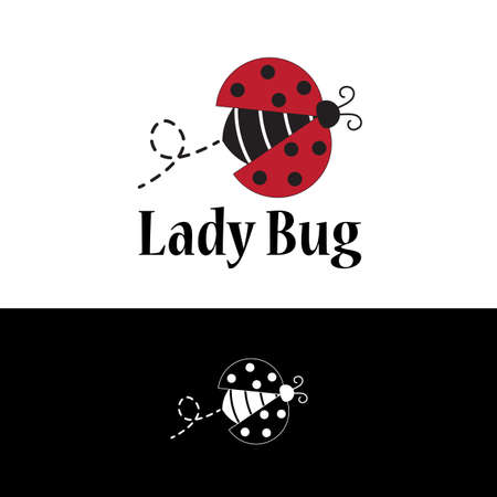 lady bug logo template designのイラスト素材