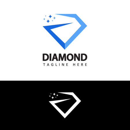 diamond, jewelry logo template design vectorのイラスト素材