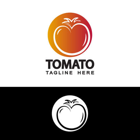 tomato logo template design vectorのイラスト素材
