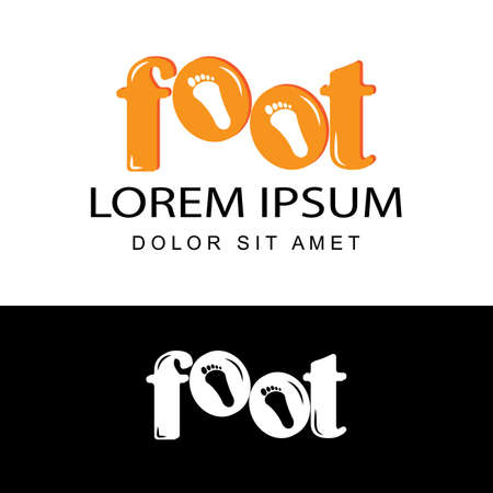 foot logo template design vector with isolated white backgroundのイラスト素材
