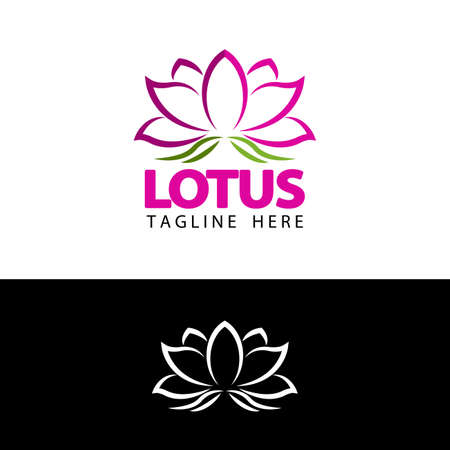 lotus logo template design vectorのイラスト素材