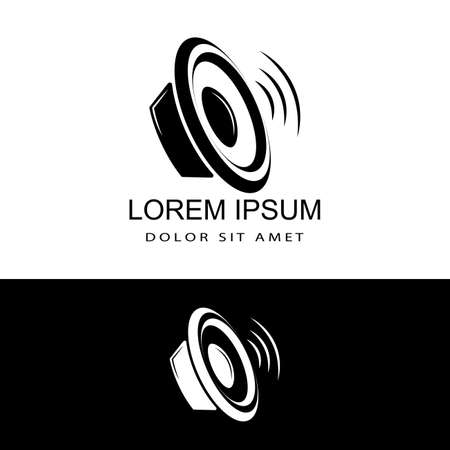 speaker logo template designのイラスト素材