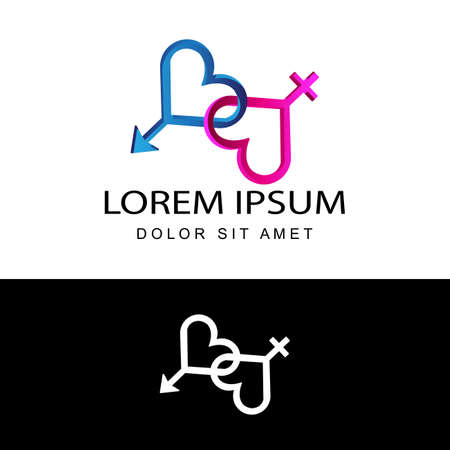 gender logo colorful template designのイラスト素材