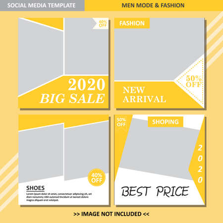 Social media men fashion sale template designのイラスト素材