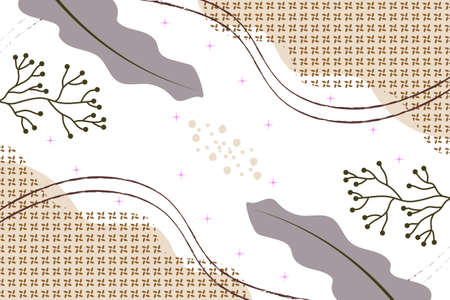 hand drawn minimal abstract backgroundのイラスト素材