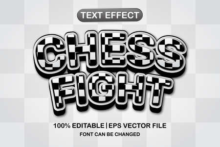 chess fight 3d editable text effectのイラスト素材